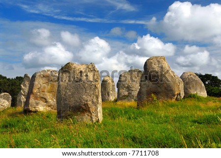 monuments of france. monuments menhirs in