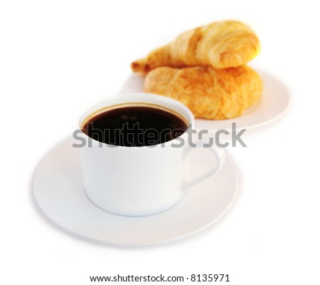 10.  Fatmagül'un sucu ne ? ~ General Discussions - Comentarii - Pagina 3 Stock-photo-breakfast-of-black-coffee-and-fresh-croissants-isolated-on-white-background-8135971