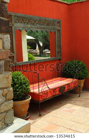 Courtyard of mediterranean villa in French Riviera