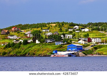 Quaint seaside fishing village in Newfoundland Canada