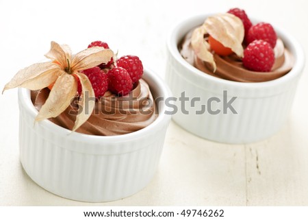 chocolate mousse dessert. chocolate mousse dessert