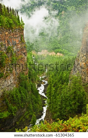 Canyon of Spahats Creek in Wells Gray Provincial Park, British Columbia, Canada