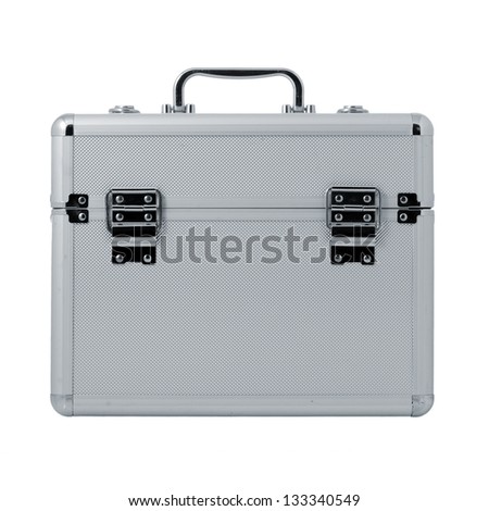 Metal case isolated on the white background.