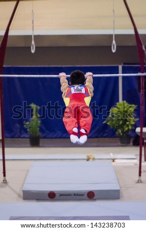 ANADIA, PORTUGAL - JUNE 21: Jossimar Moreno (COL) during the Art Gymnastics FIG World Cup Challenge on june 21, 2013 in Anadia, Portugal.