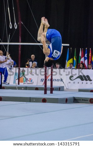 ANADIA, PORTUGAL - JUNE 21: Mauro Martinez (ARG) during the Art Gymnastics FIG World Cup Challenge on june 21, 2013 in Anadia, Portugal.