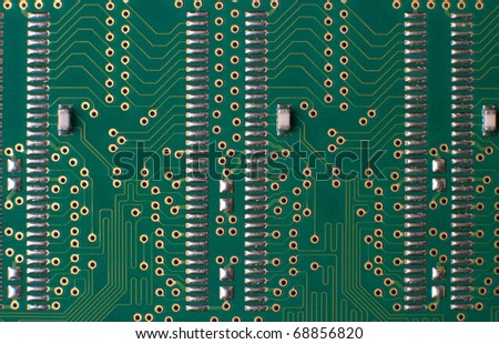 Memory chip circuit board detail.
