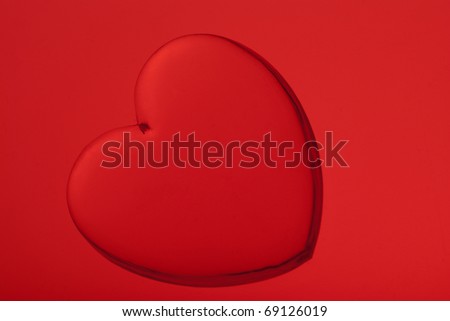 Acrylic heart shape miniature, great for Valentine\'s day background designs.