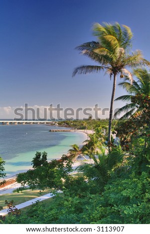 stock photo : bahia honda beach lagoon and park in florida keys