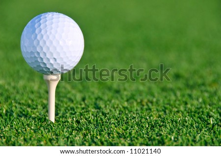 Golf Ball On Tee Stock Photo 11021140 : Shutterstock