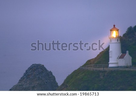 historic heceta lighthouse on oregon coast
