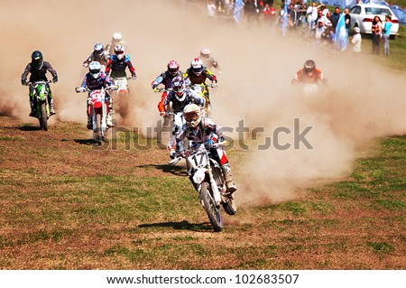 ALMATY, KAZAKHSTAN - APRIL 22: Motocross competition \