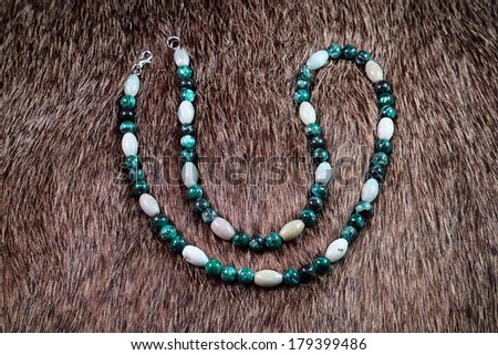 Handmade jewelry made of natural stones