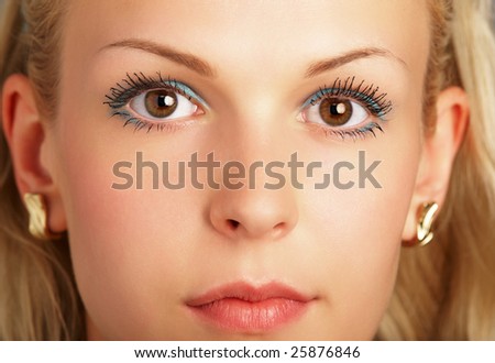 anime eyes makeup. anime eyes makeup. londe hair brown eyes makeup.