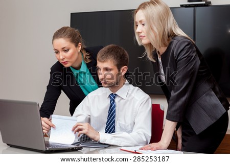 business people sitting in the office