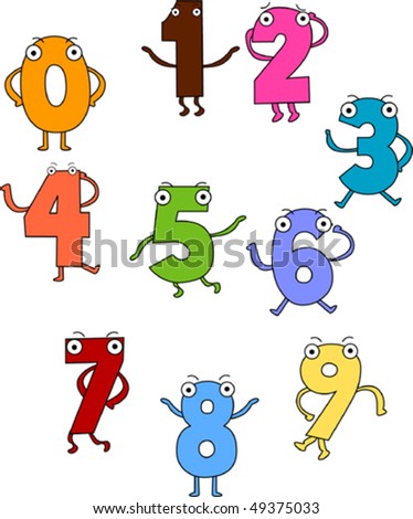 We got EXCELLENT in the Math test Stock-vector-funny-numbers-49375033