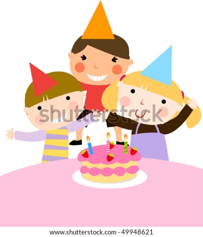 draw birthday element kids party design template find s