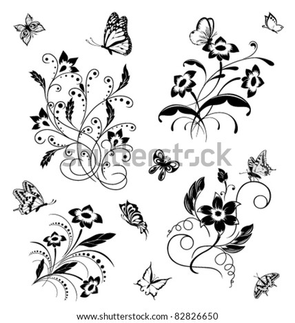 butterflies with patterns