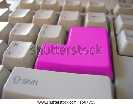 pink blank keyboard button