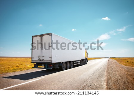 truck on the road