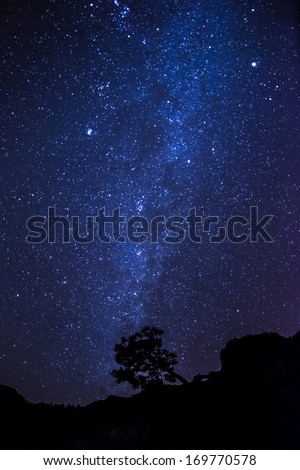 the Milky Way above Teide National Park at Tenerife Island