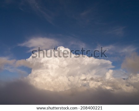 upcoming thunder storm above the mountains of Tenerife