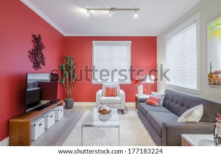 Interior design of a luxury living room