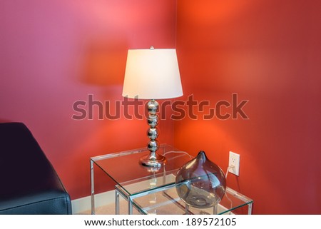 Interior design with lamp