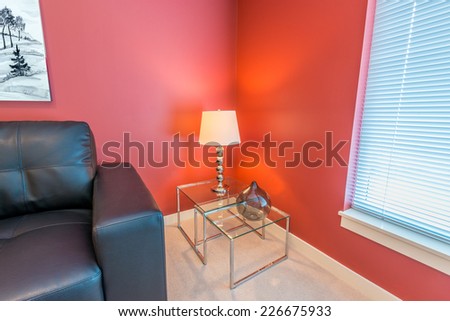 Interior design with lamp