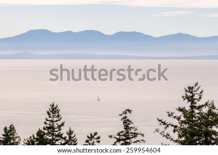 Fragment of Mountain View in Vancouver, Canada. Vancouver Island. Pacific ocean.