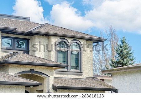 the roof of the house with nice window