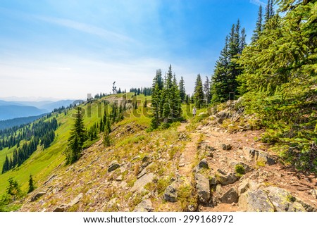 Rocky Mountains. Coastal Mountains. Blackwall Peak trail in Manning Park. British Columbia. Canada.