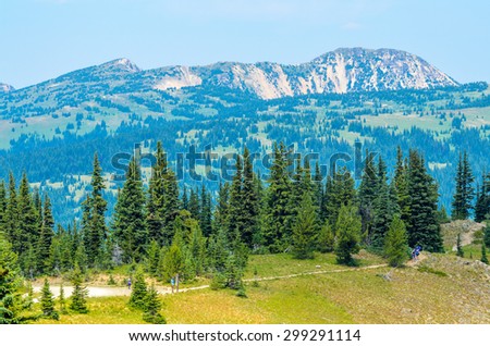 Rocky Mountains. Coastal Mountains. Blackwall Peak trail in Manning Park. British Columbia. Canada.