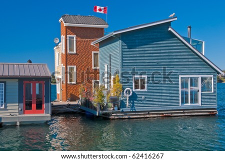 Floating houses in Victoria, British Columbia.