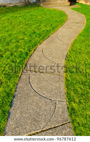 A path to the entrance of house.