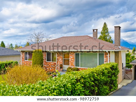 Affordable house with rich green in Vancouver, Canada.