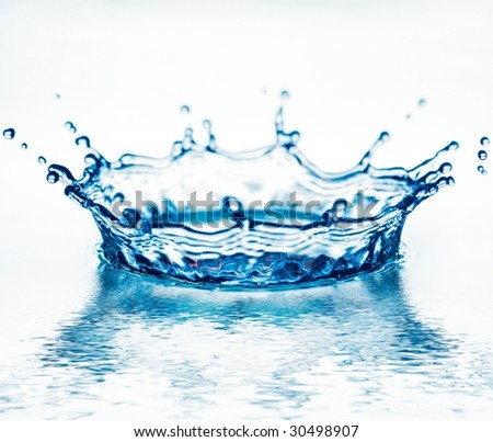 stock photo transparent splash of blue water on white background