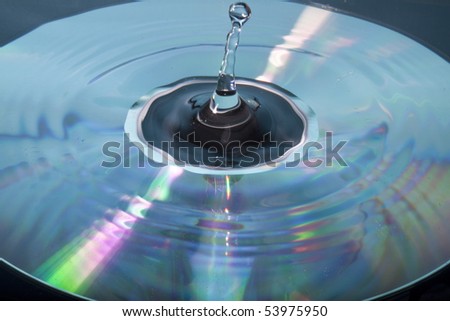 This water drop image has CD under it