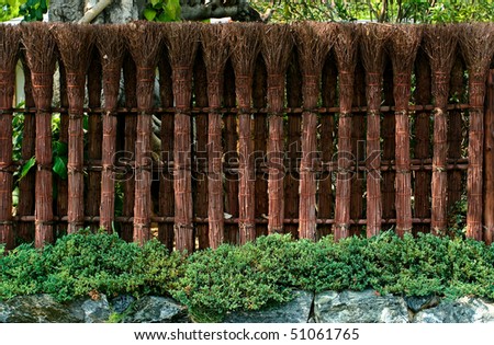 Japanese fence in the international garden exhibition.