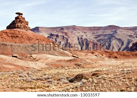 Mexican Hat rock in Southern Utah near the Arizona border.