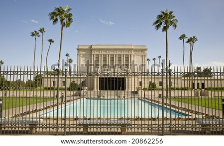 Temple of the Church of Jesus Christ of Latter-day Saints  (Mormons) in Mesa Arizona.