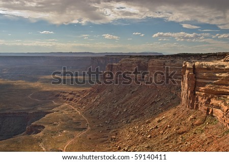 A view of the Glen Canyon National Recreation Area and Muley Point, Utah.