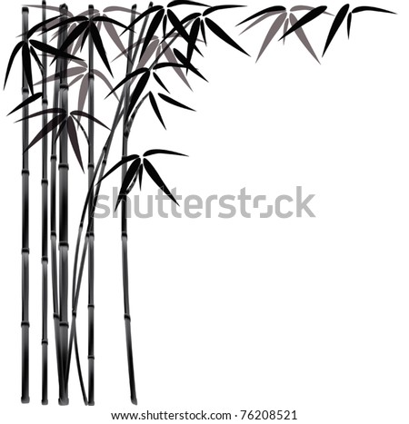 Black Bamboo Stock Vector Illustration 76208521 : Shutterstock