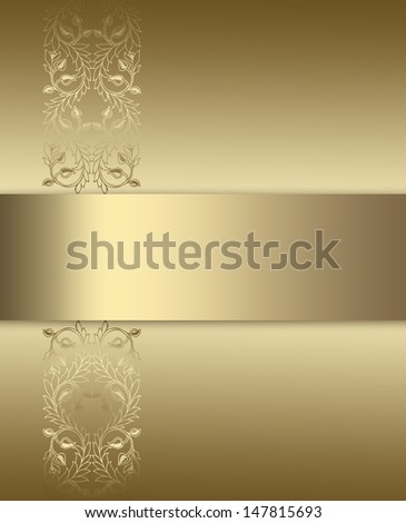 elegant gold and brown background with tape design layout, soft vintage grunge texture and lighting, copy space for  title, text, or ad