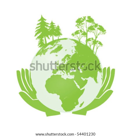 Green Earth Globe Vector