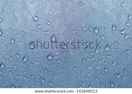 water drops over textile surface