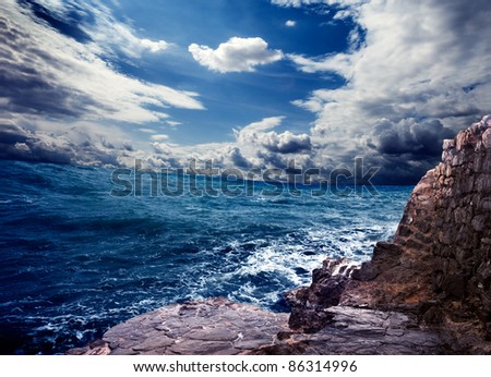 sea storm landscape
