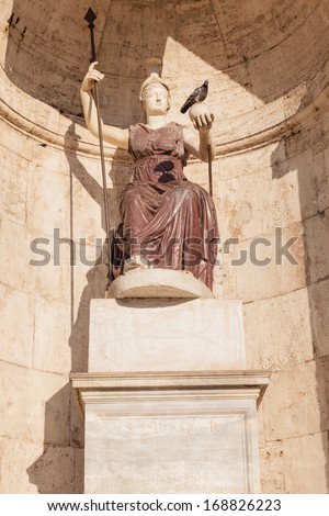 In ancient Roman religion, Roma was a female deity who personified the city of Rome and more broadly, the Roman state