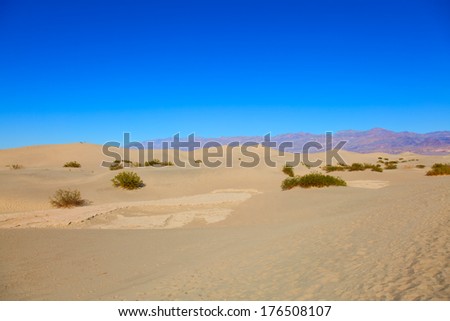 Mesquite Flat Sand Dunes are at the northern end of the valley floor and are nearly surrounded by mountains on all sides.