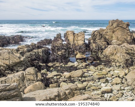 Tide pools, or rock pools, are rocky pools on the sea shore which are filled with seawater.