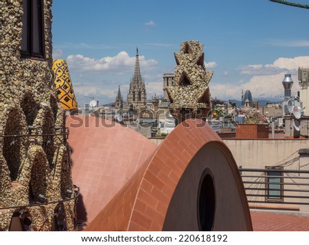Palau Guell is a mansion designed by the architect Antoni GaudiÃ?Â­. It is situated in the Carrer Nou de la Rambla, in the El Raval neighbourhood of the city of Barcelona in Catalonia, Spain.